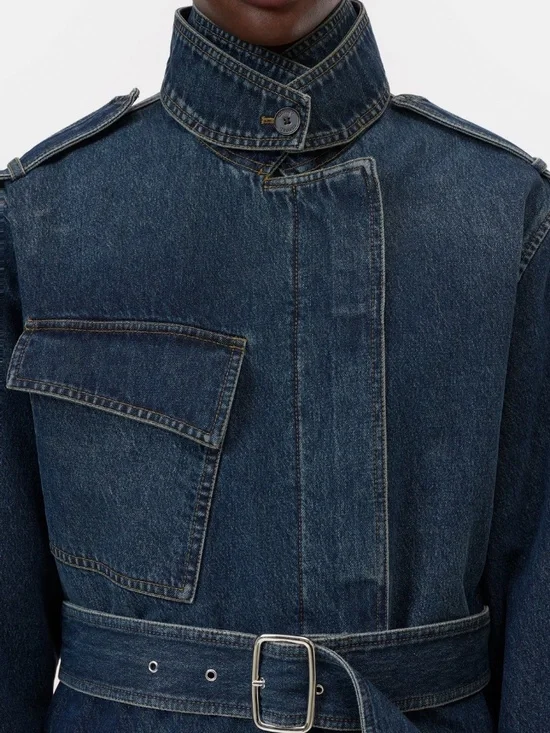 CLOSED Short Denim Trenchcoat (NWT) - Picture 2 of 6